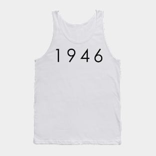 Simple Black / Dark 1946 year Tank Top